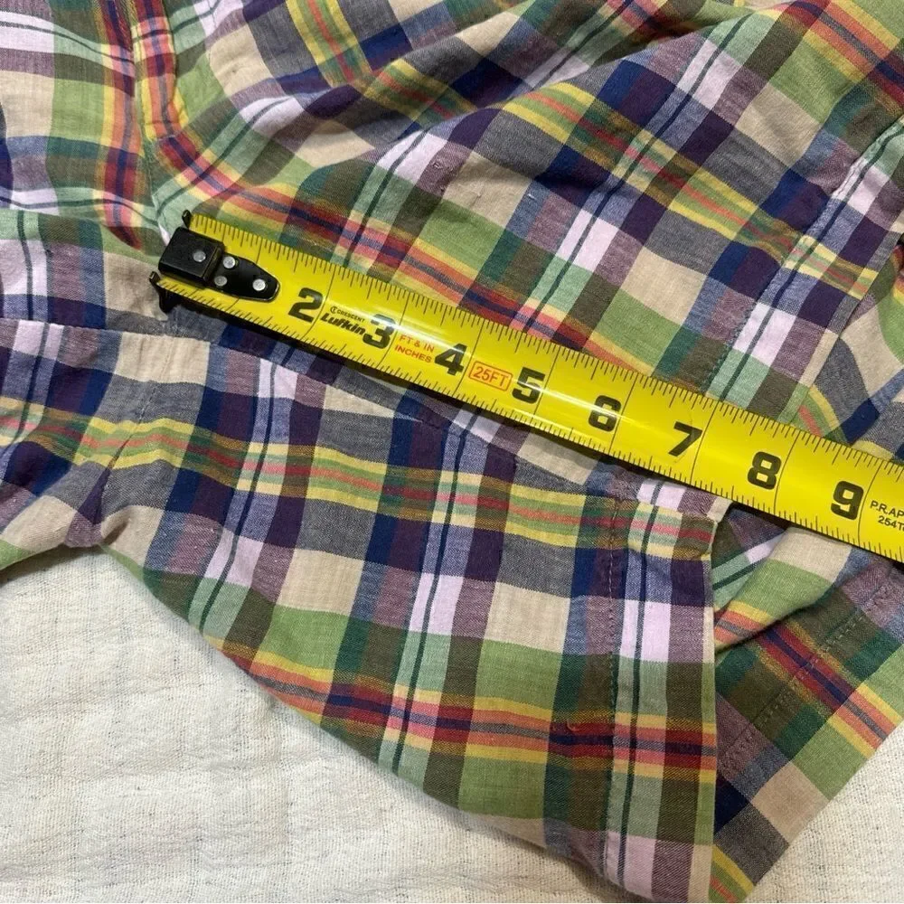 Vintage Polo Ralph Lauren Plaid Shorts Mens 36 Made In USA 100% Cotton